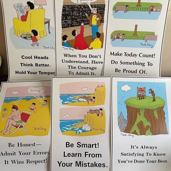 Positive Attitude 1980’s Posters Think Ahead Do The Right Thing set of 6! - Picture 15 of 15